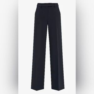 Express Editor Signature Stretch Mid Rise Wide Leg Pant Navy 14S NWT
